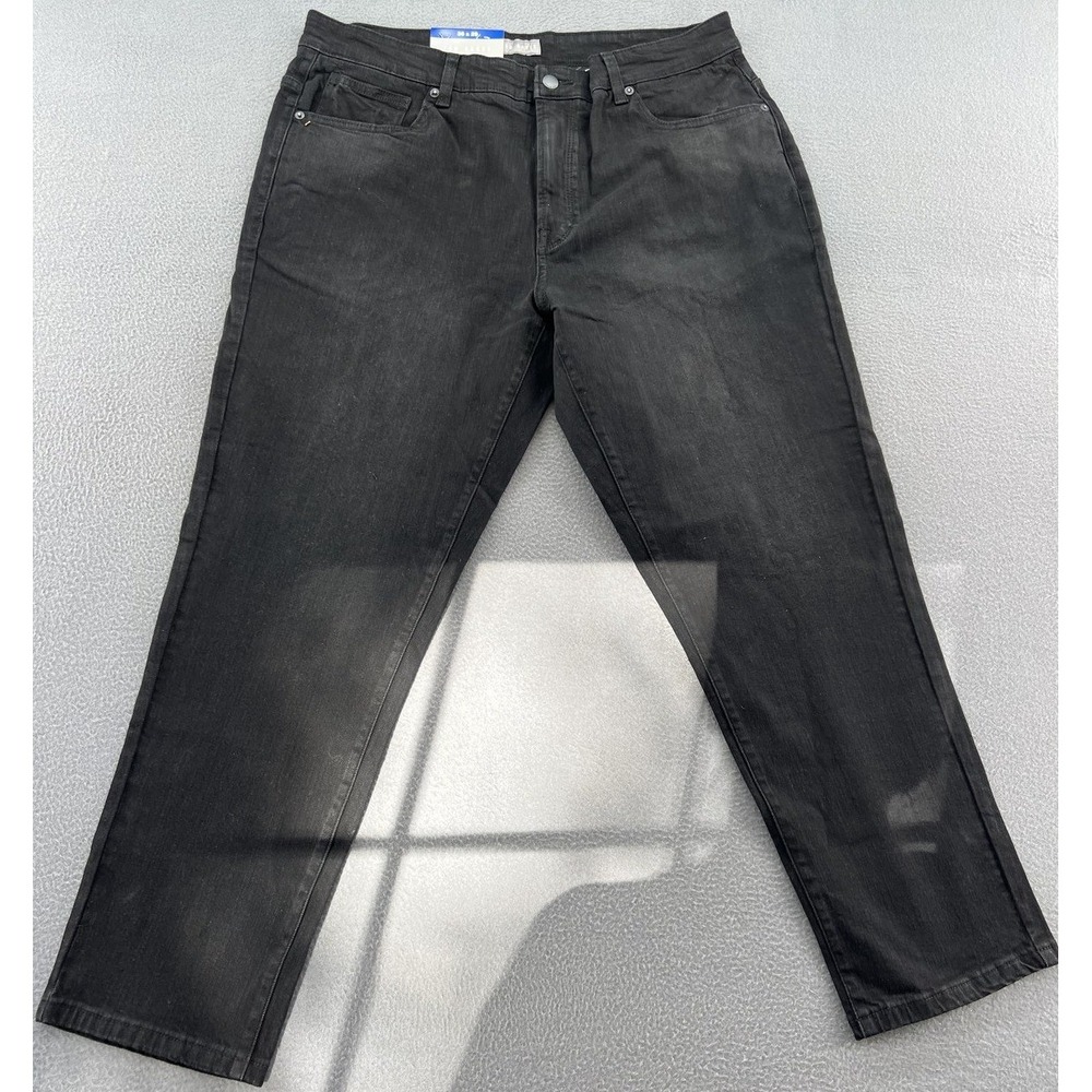 Ted Baker Jeans Mens 36x29 Black Comfort Stretch Denim Pants Straight Leg New